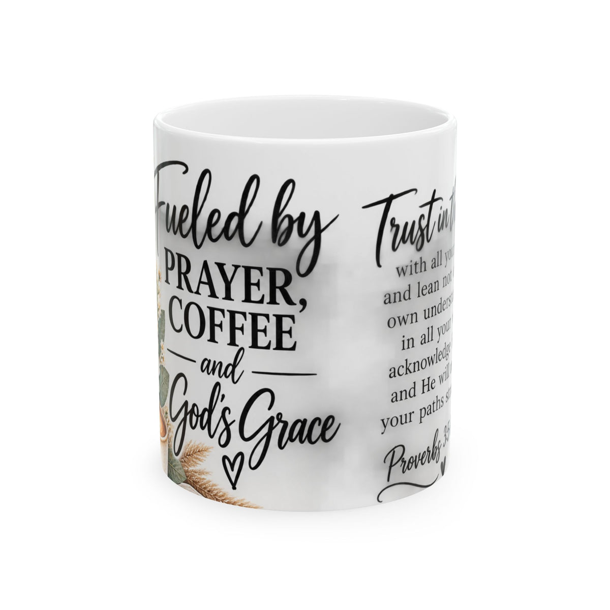 Fueled by Prayer, Coffee & God's Grace Christian Mug