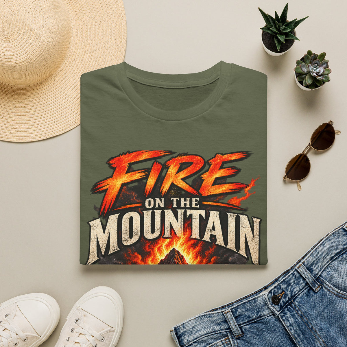 Fire On The Mountain Unisex Christian T-Shirt