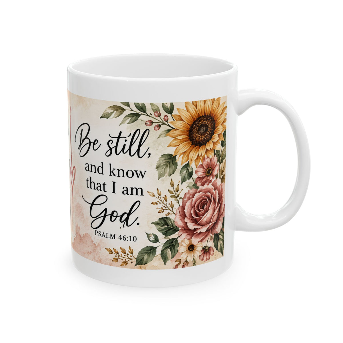 Pray More, Worry Less – Be Still Christian Coffee Mug | Psalm 46:10