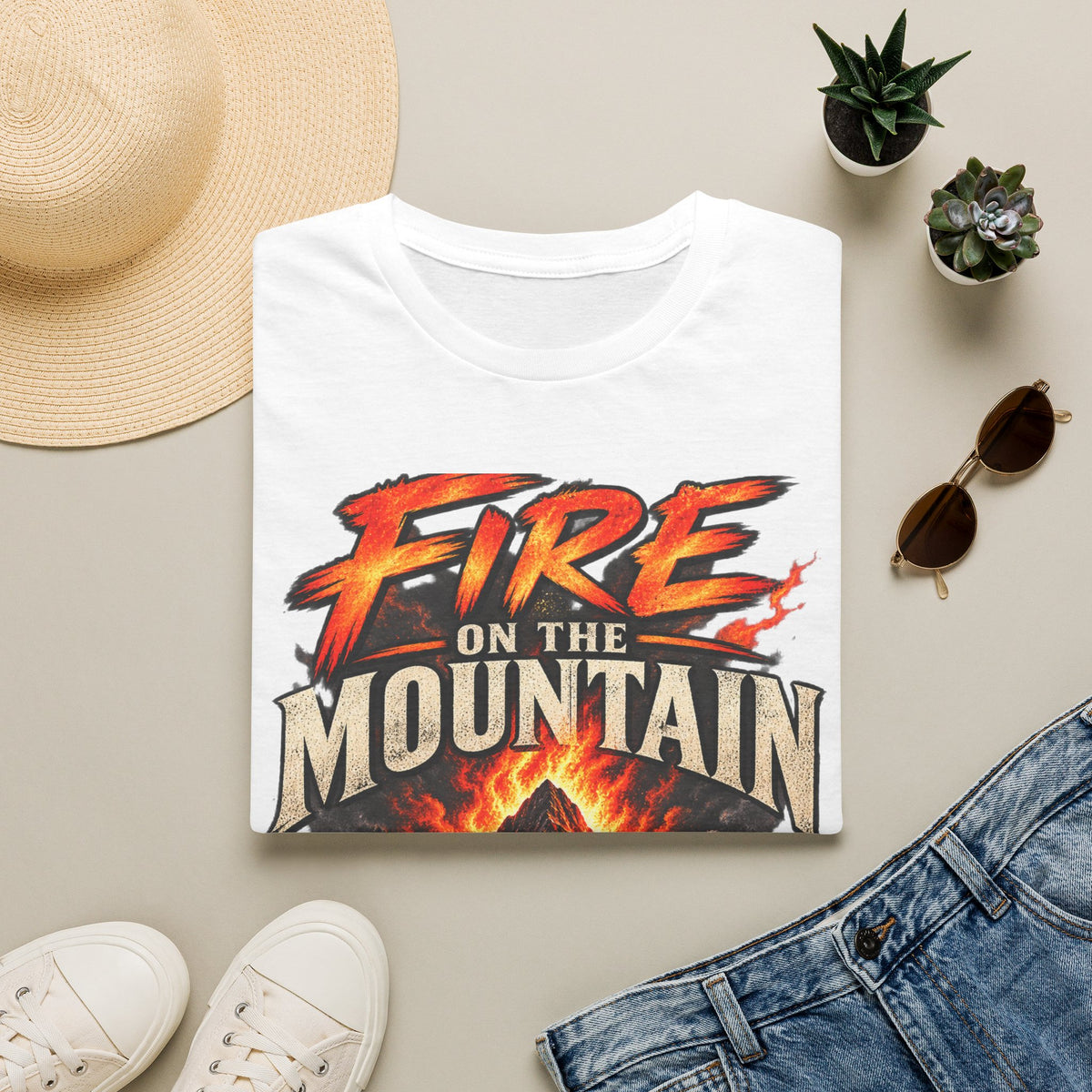 Fire On The Mountain Unisex Christian T-Shirt