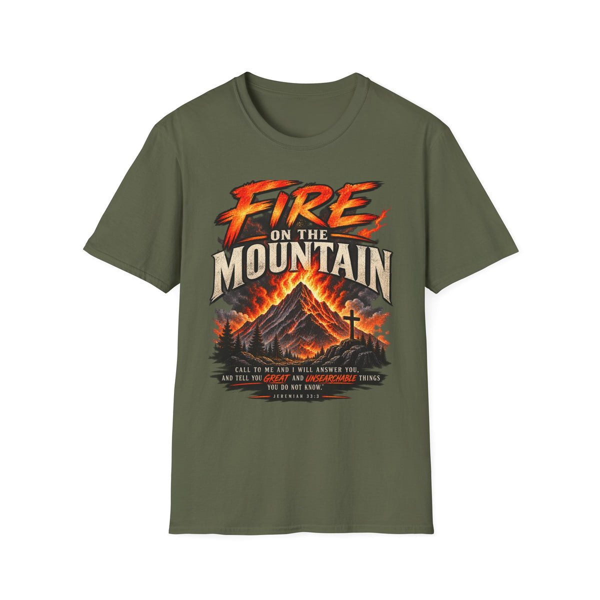 Fire On The Mountain Unisex Christian T-Shirt