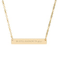 Be Still & Know Necklace Psalm 46:10 Christian Bar Necklace