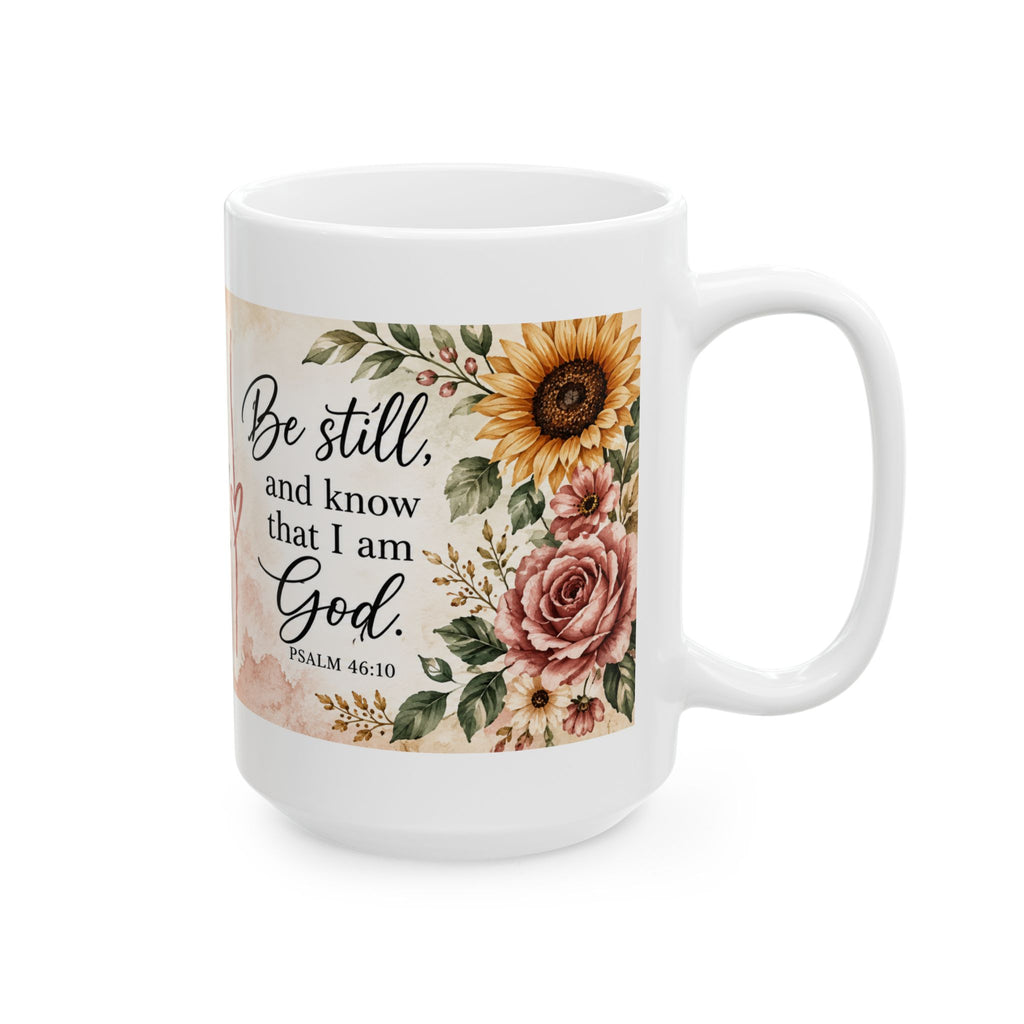 Pray More, Worry Less – Be Still Christian Coffee Mug | Psalm 46:10