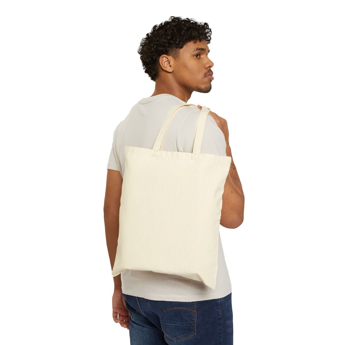 Canvas Tote — “Just a Girl Who Decided to Trust God” Faith Cowgirl Tote