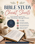 Bible Study Cheat Sheets