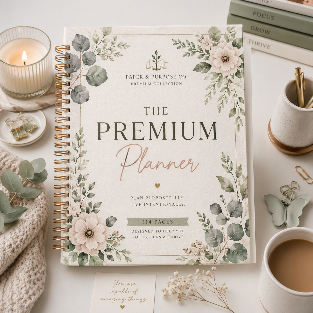 The Premium Planner--114 Page Ultimate Life Planner and Organizer