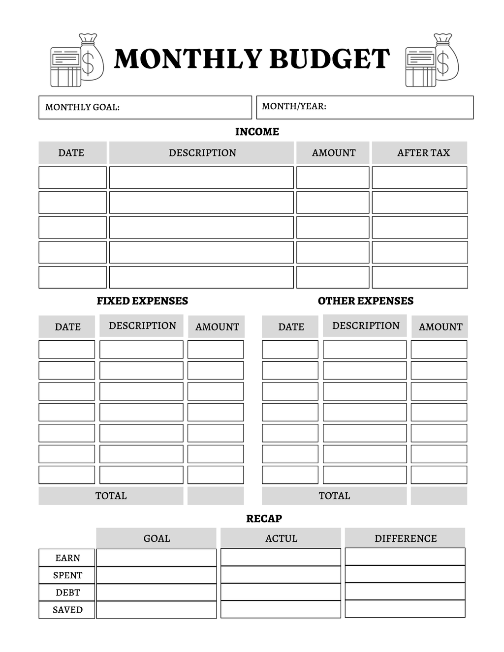 Ultimate Budget Planner--Printable & Digital Budget Planner