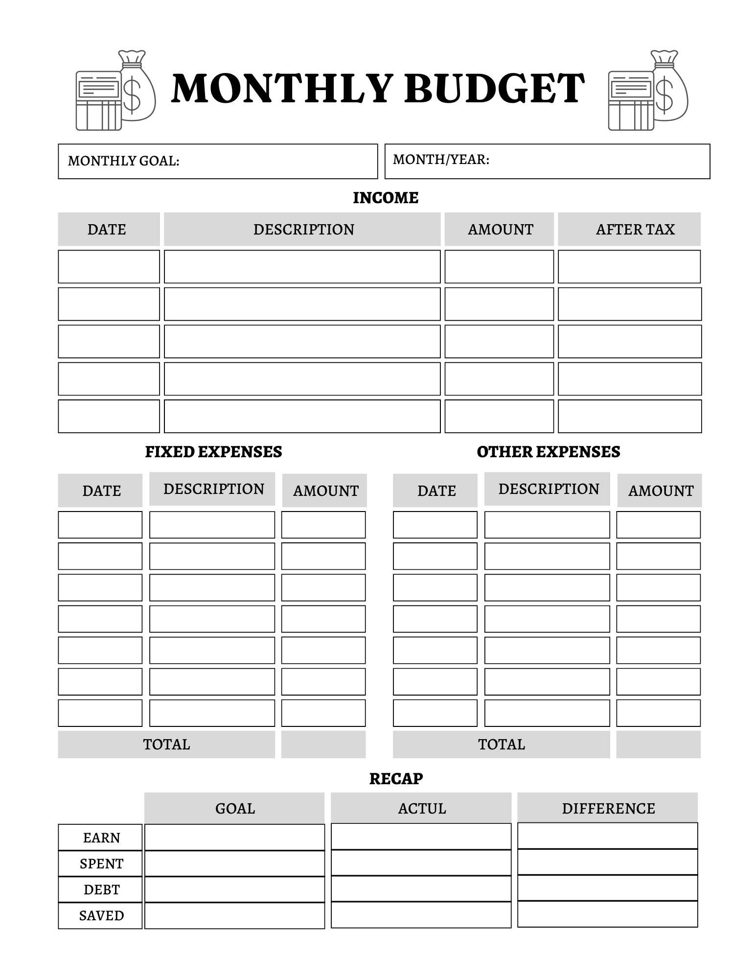 Ultimate Budget Planner--Printable & Digital Budget Planner