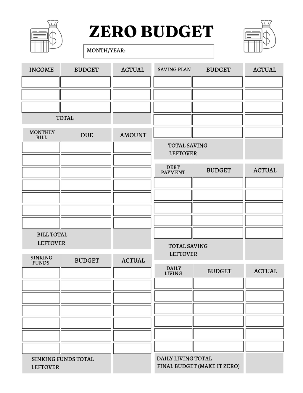 Ultimate Budget Planner--Printable & Digital Budget Planner