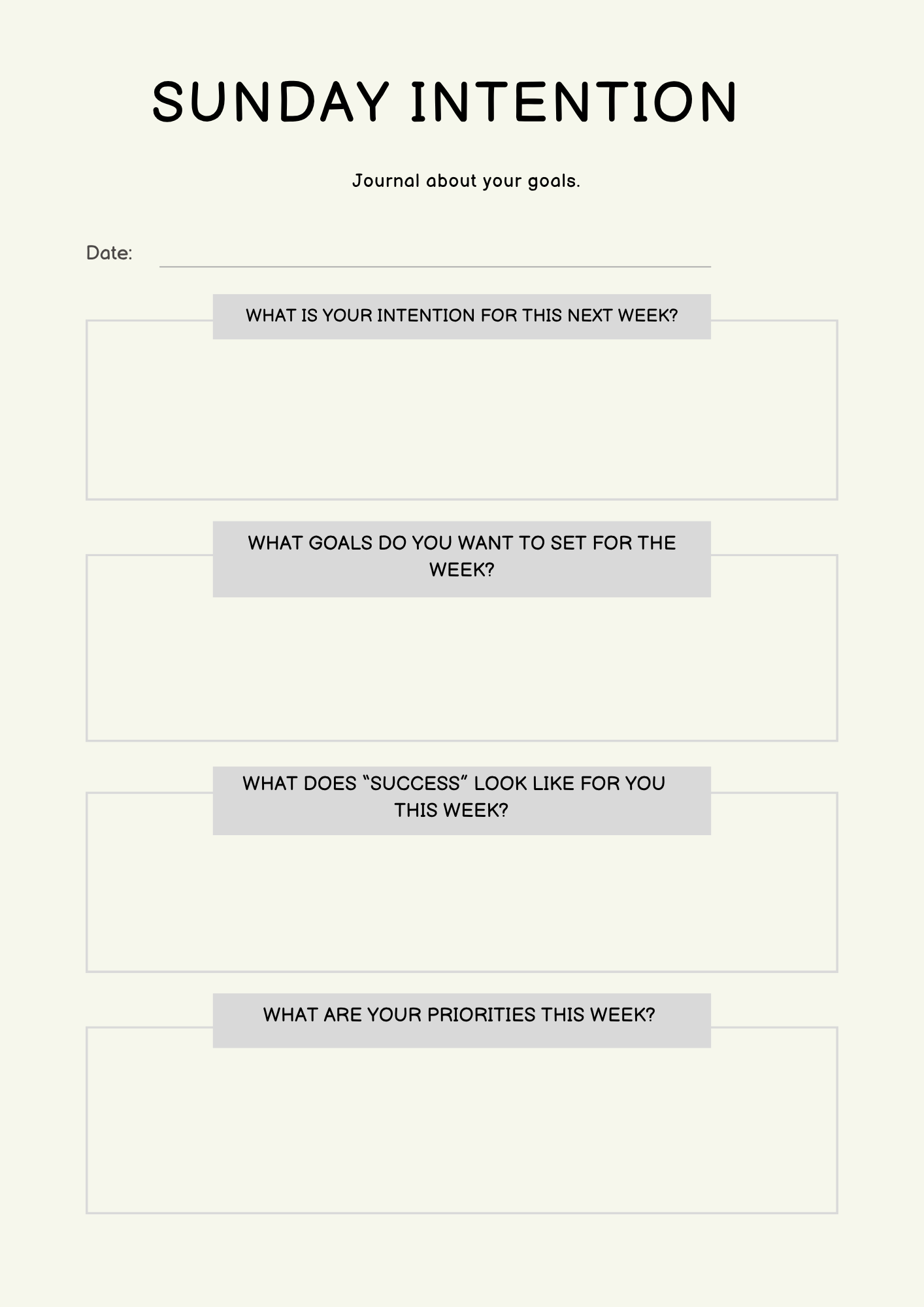 Personal Journaling Planner