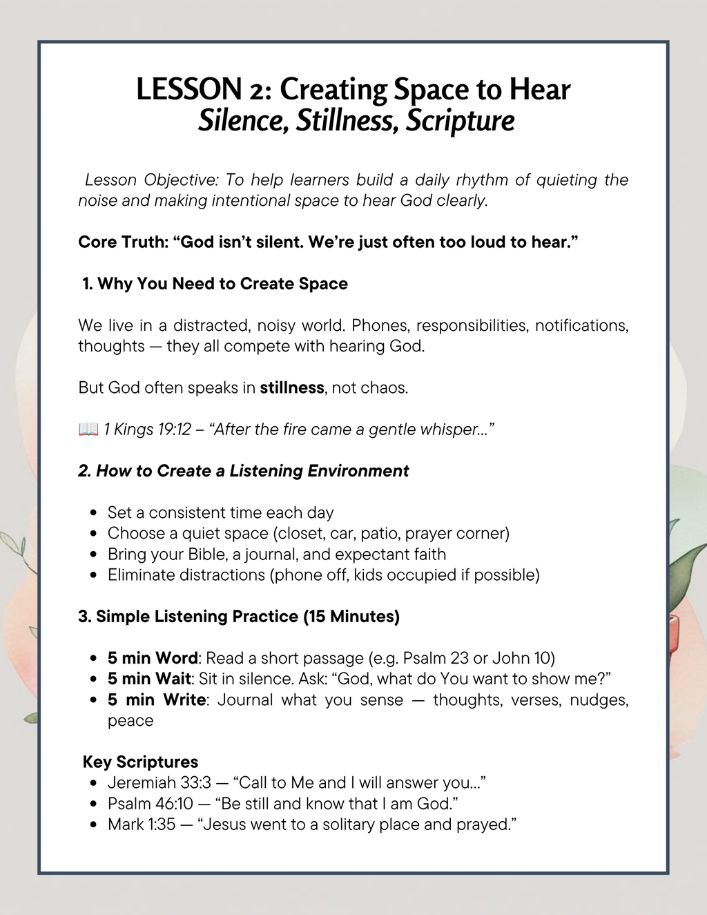 Hearing God's Voice