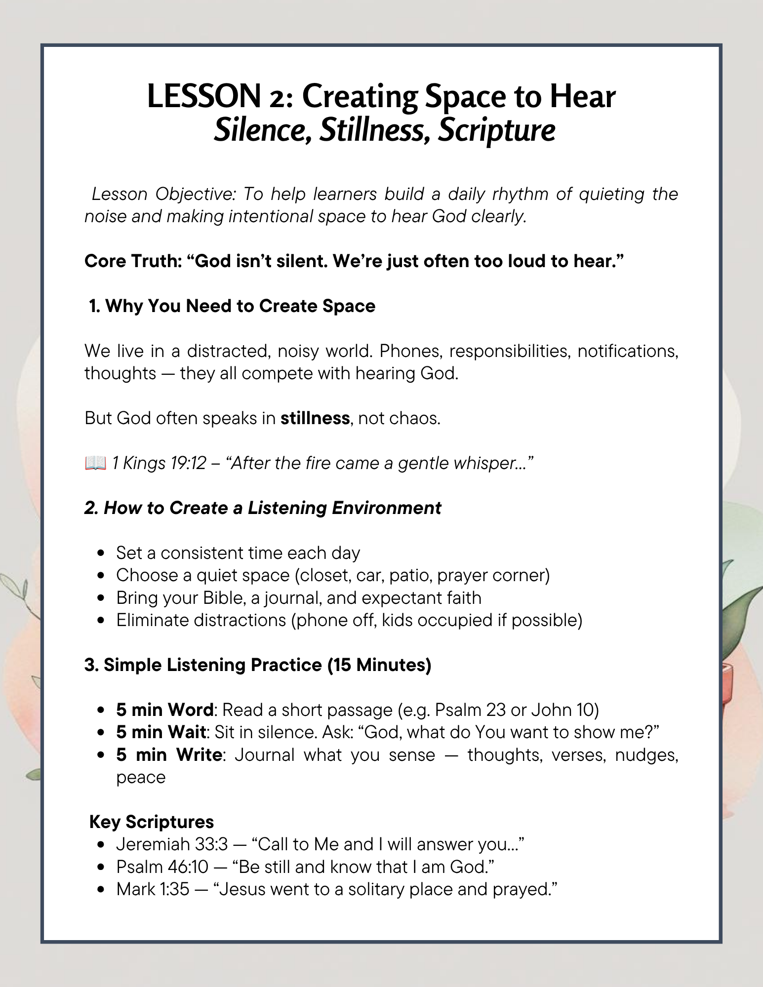 Hearing God's Voice