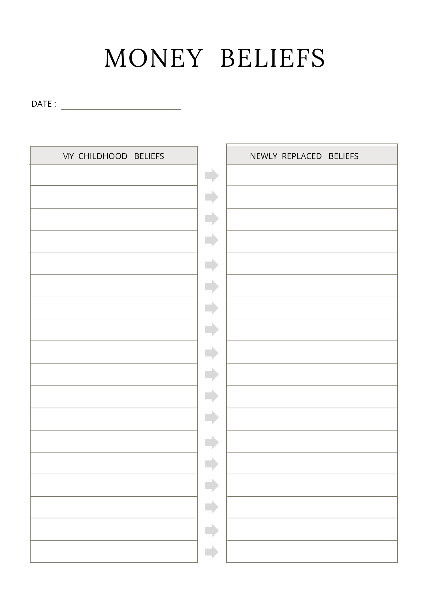 Money Mindset Journal