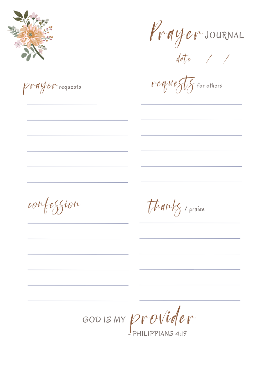 Faith & Bible Study Planner