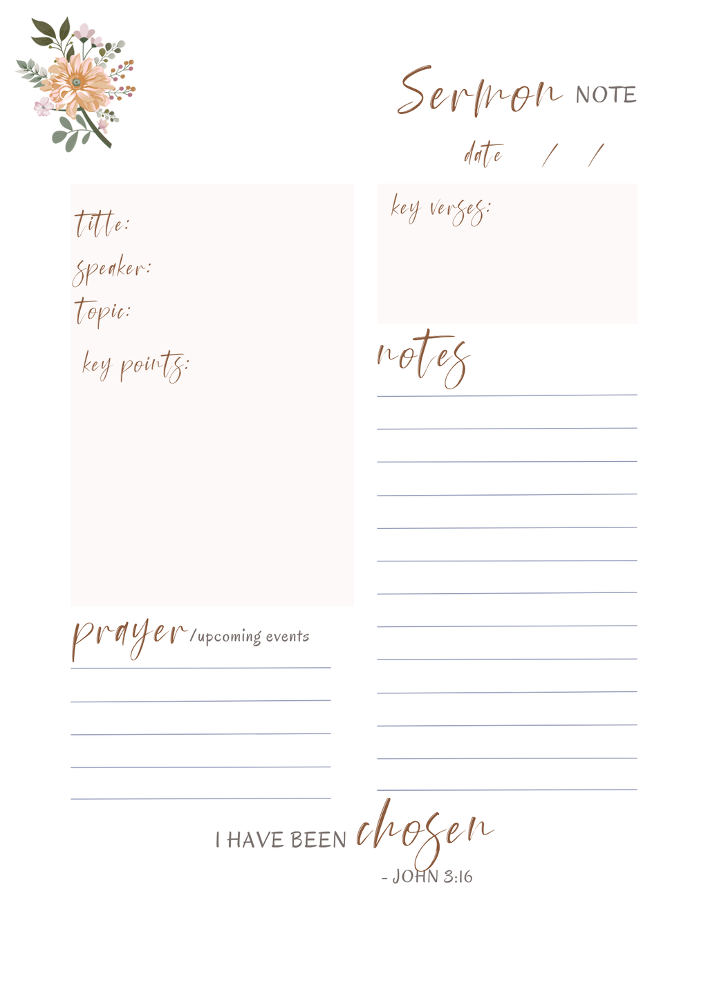 Faith & Bible Study Planner