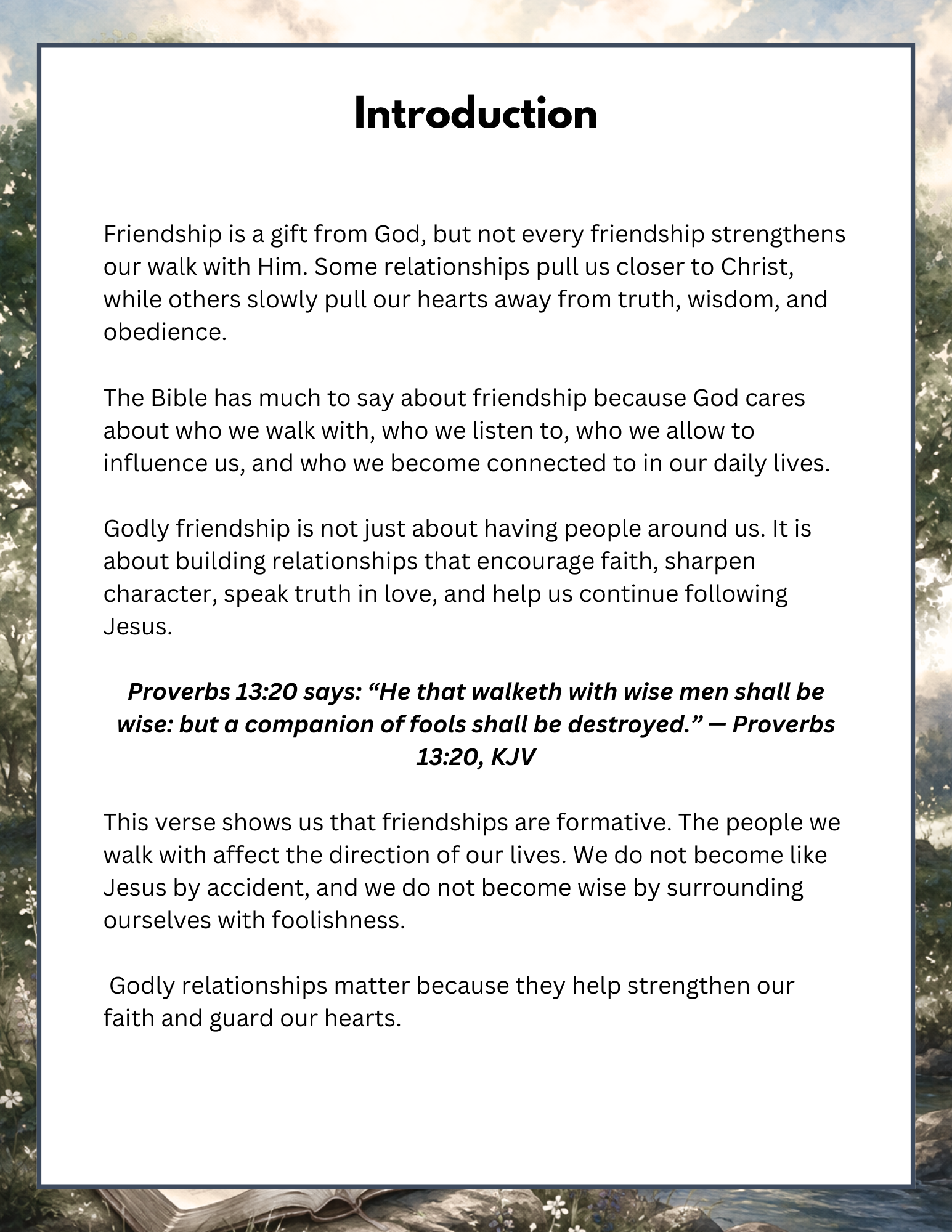 Biblical Friendships