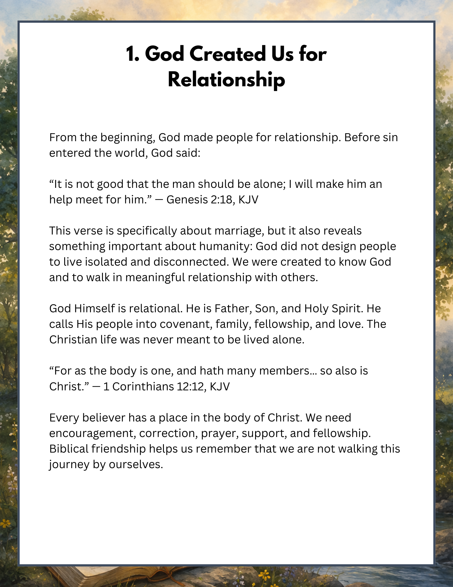 Biblical Friendships