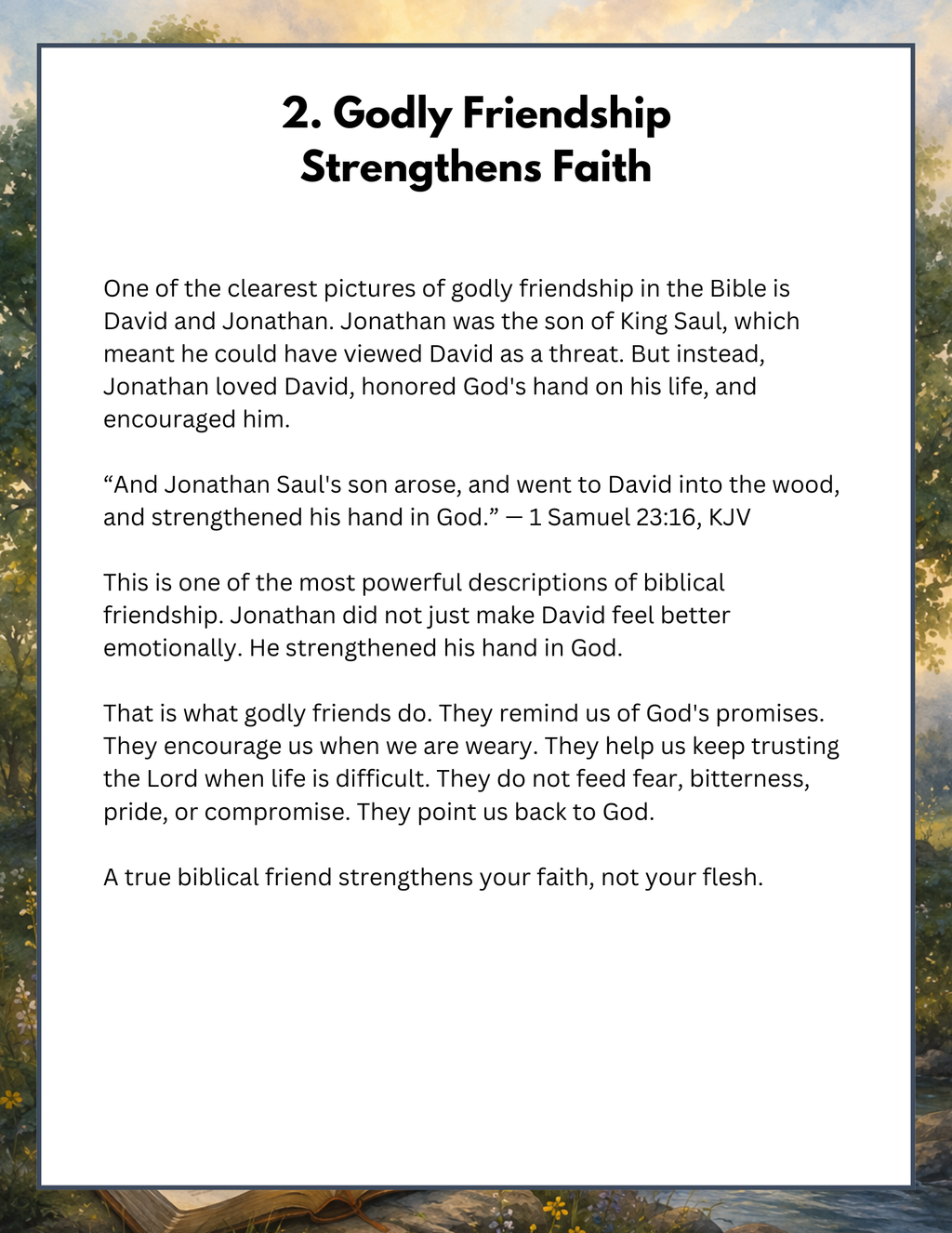 Biblical Friendships