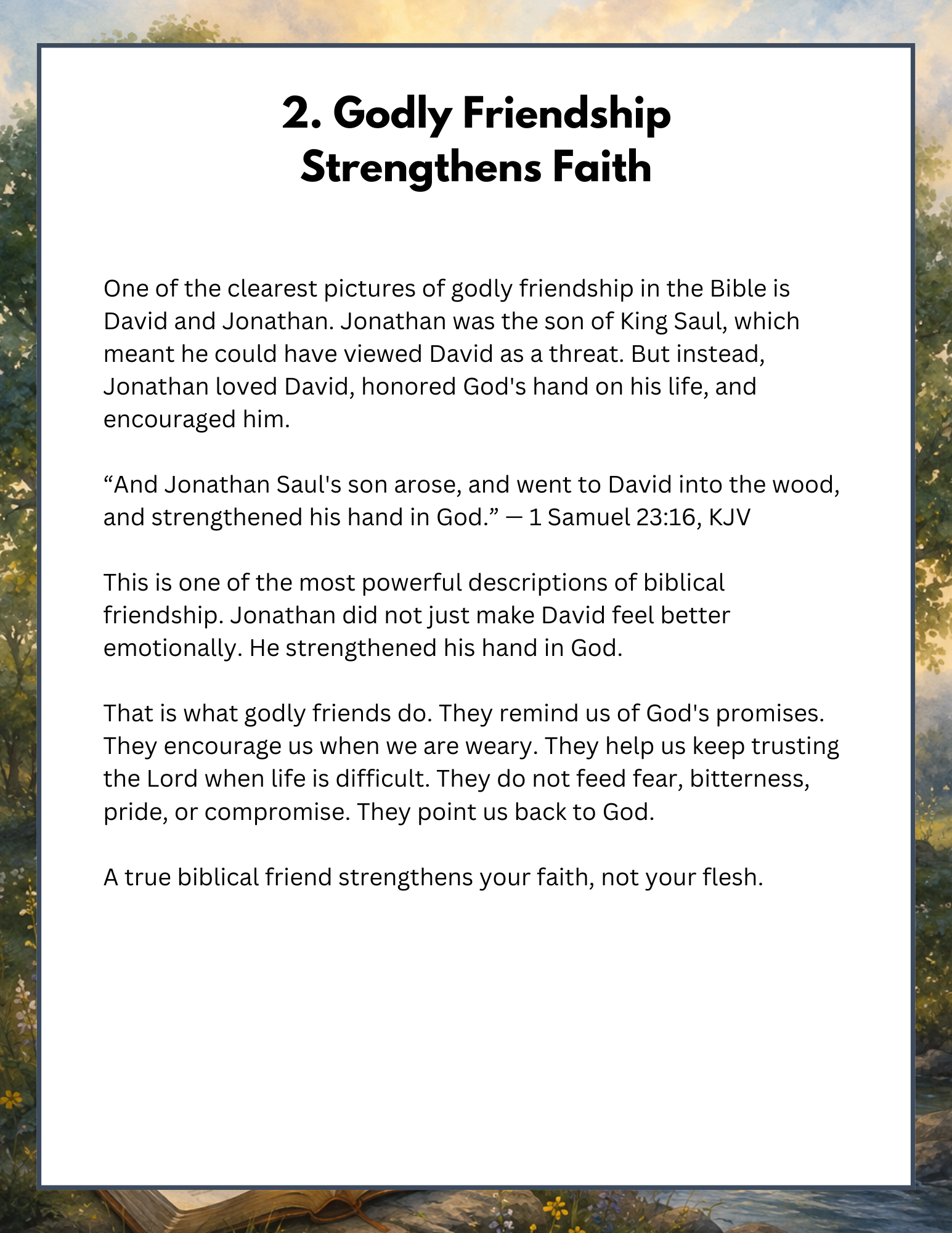 Biblical Friendships