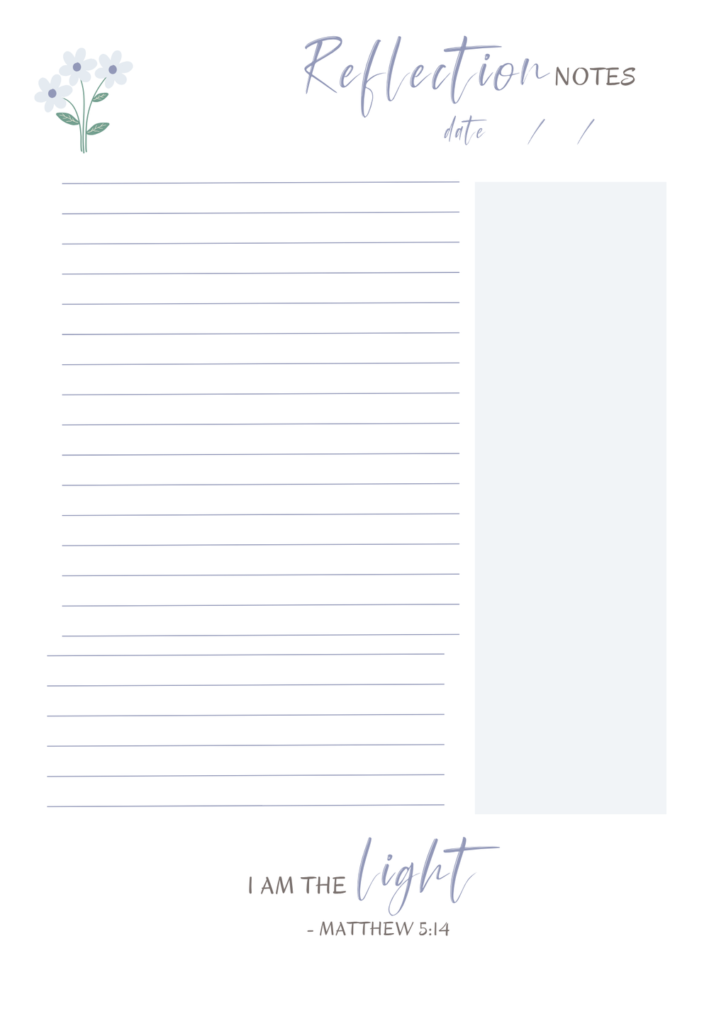 Blue Faith Based Journal-Digital Download