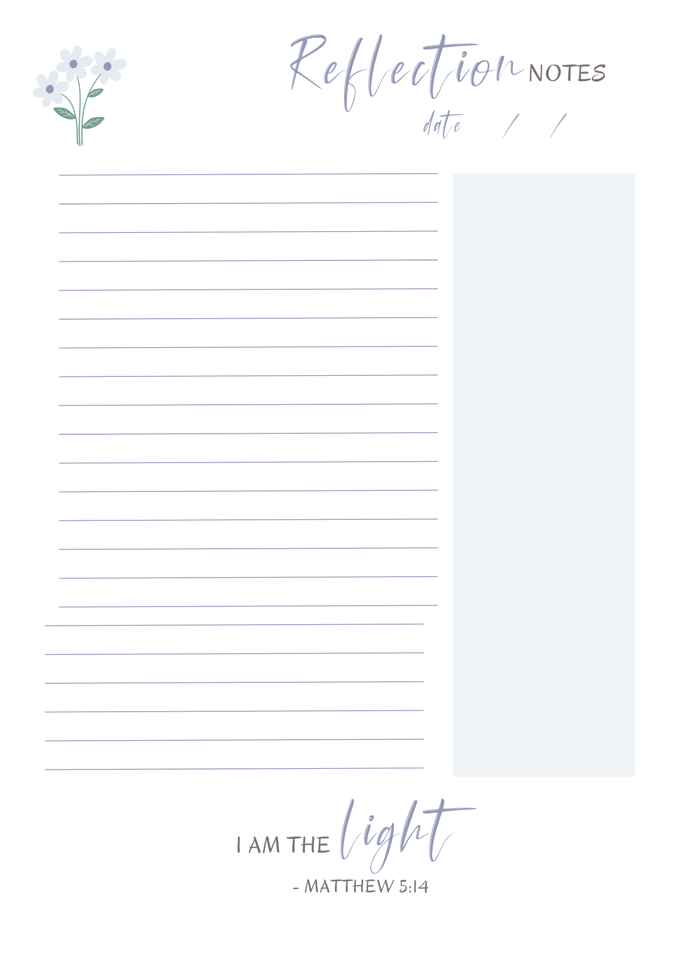 Blue Faith Based Journal-Digital Download