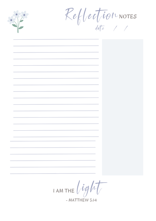 Blue Faith Based Journal-Digital Download