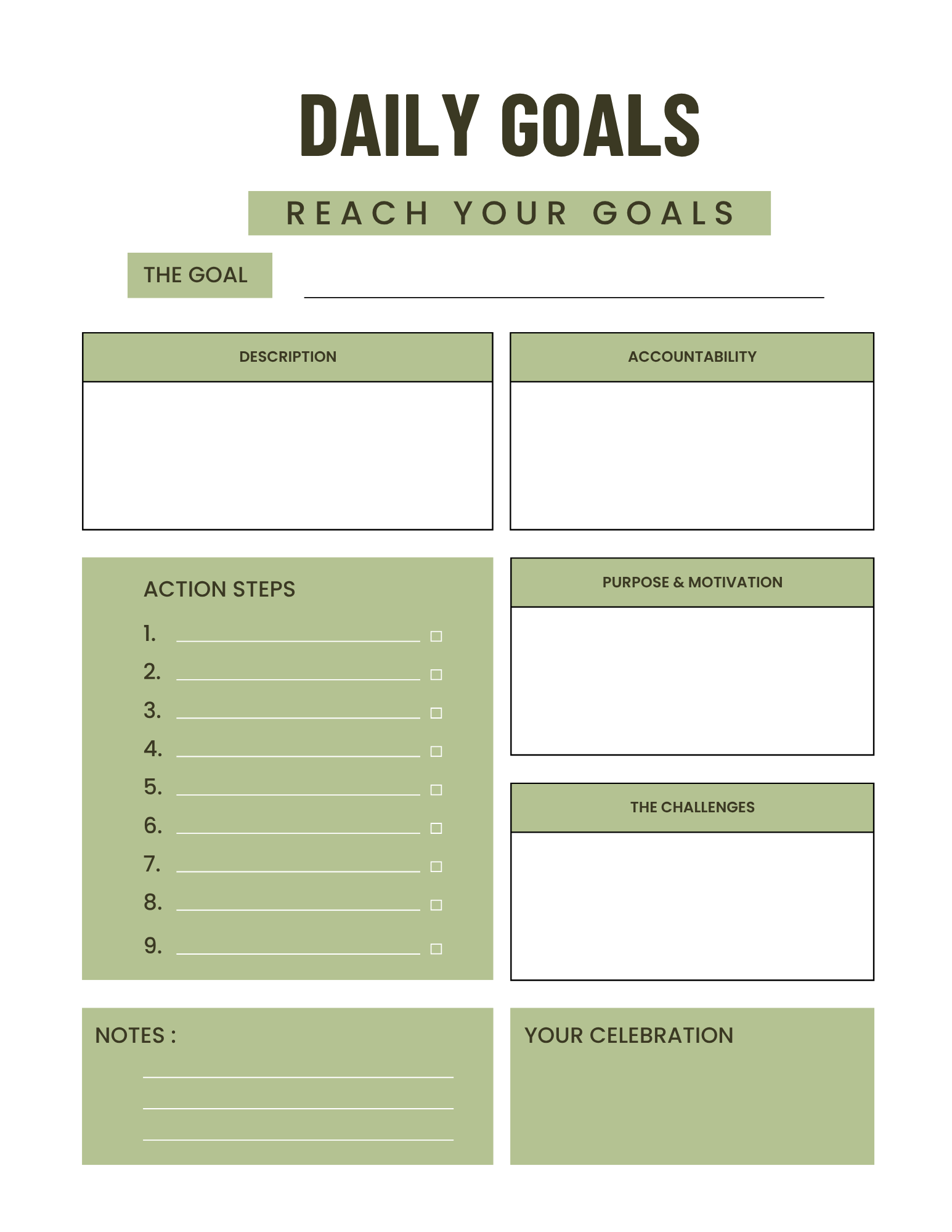 Ultimate Goal Planner – Printable &amp; Digital Success Planner