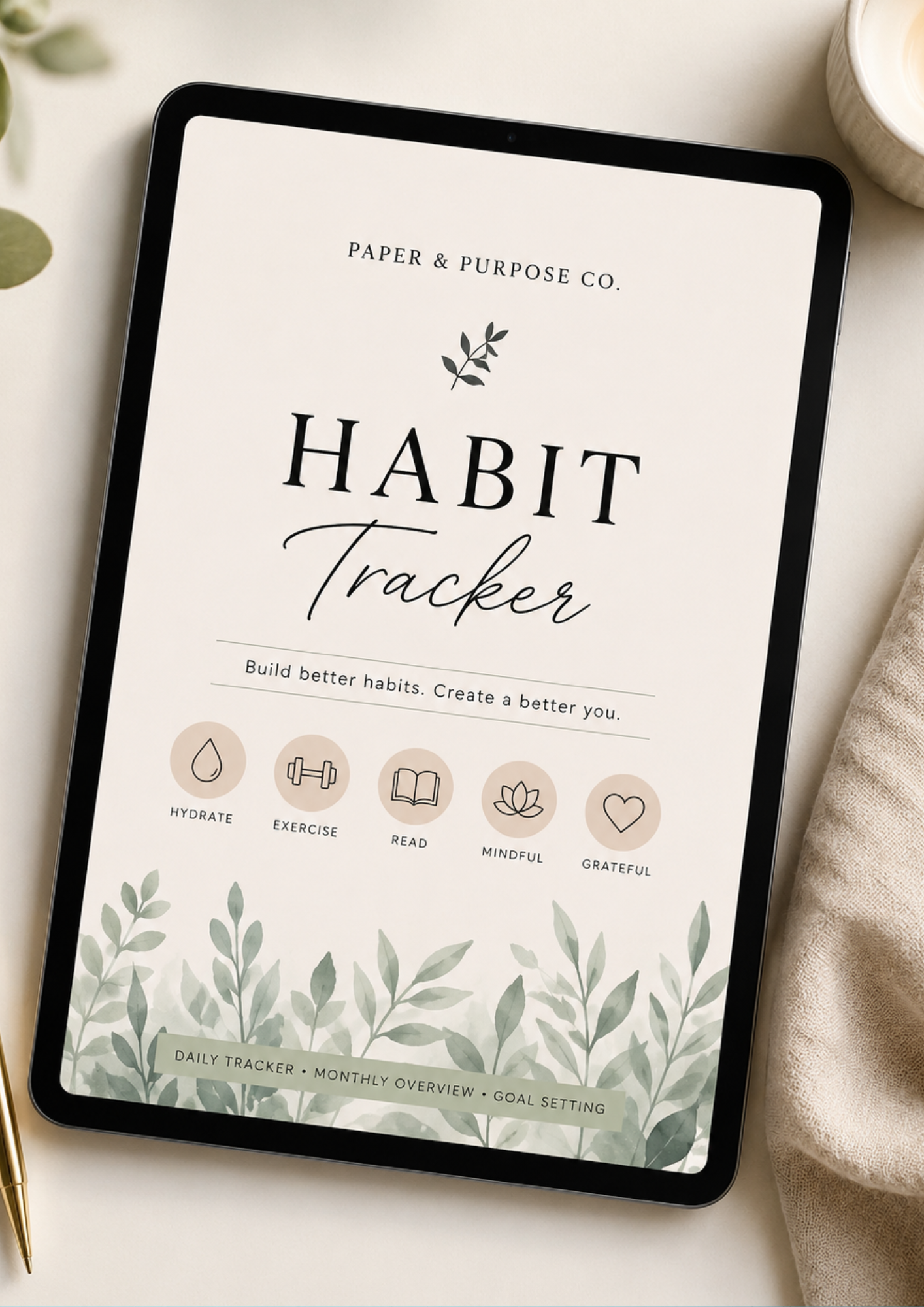 Ultimate Habit Tracker – Printable &amp; Digital Habit Planner