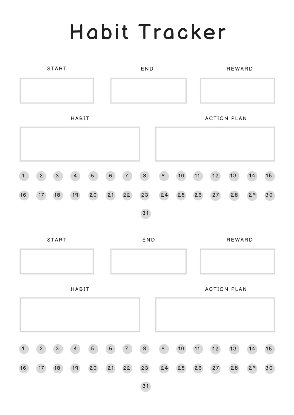 Ultimate Habit Tracker – Printable &amp; Digital Habit Planner