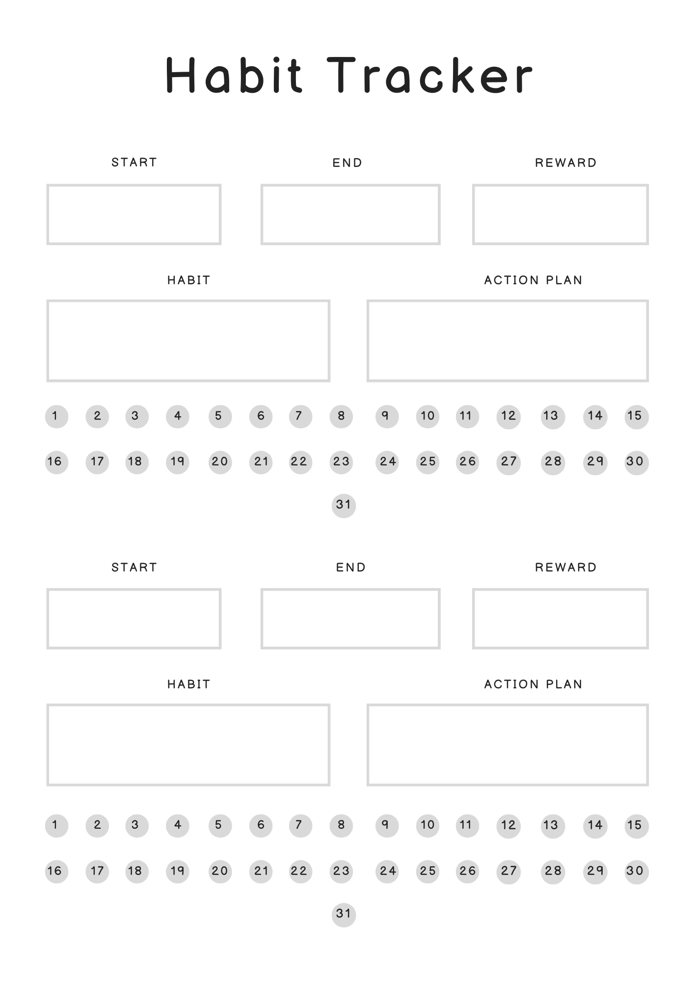 Ultimate Habit Tracker – Printable &amp; Digital Habit Planner