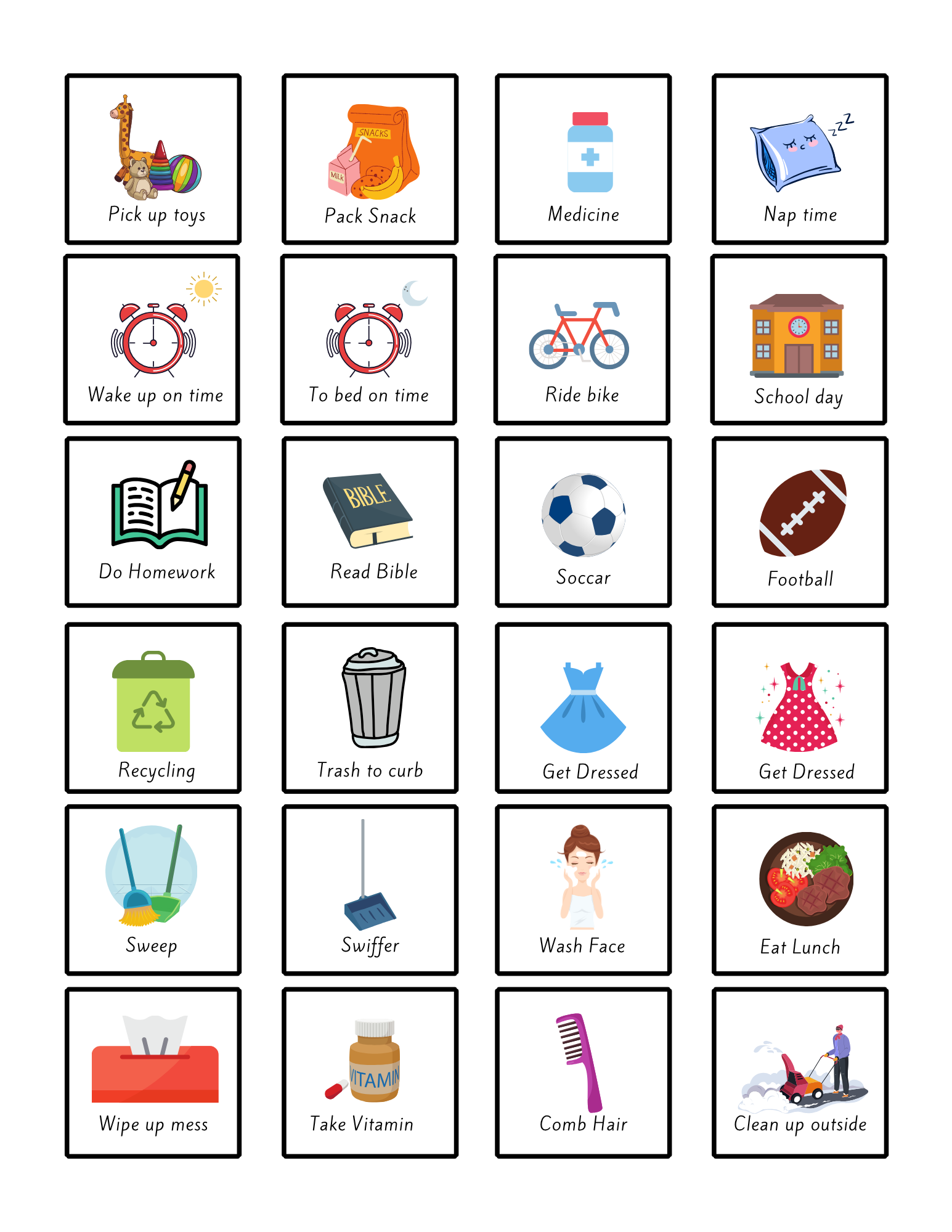 Kids Chore Chart