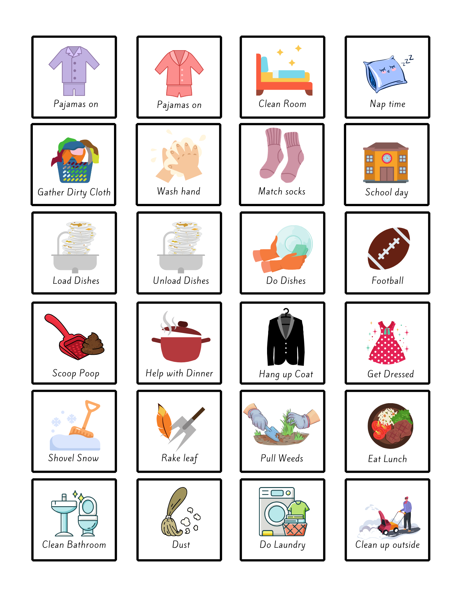 Kids Chore Chart