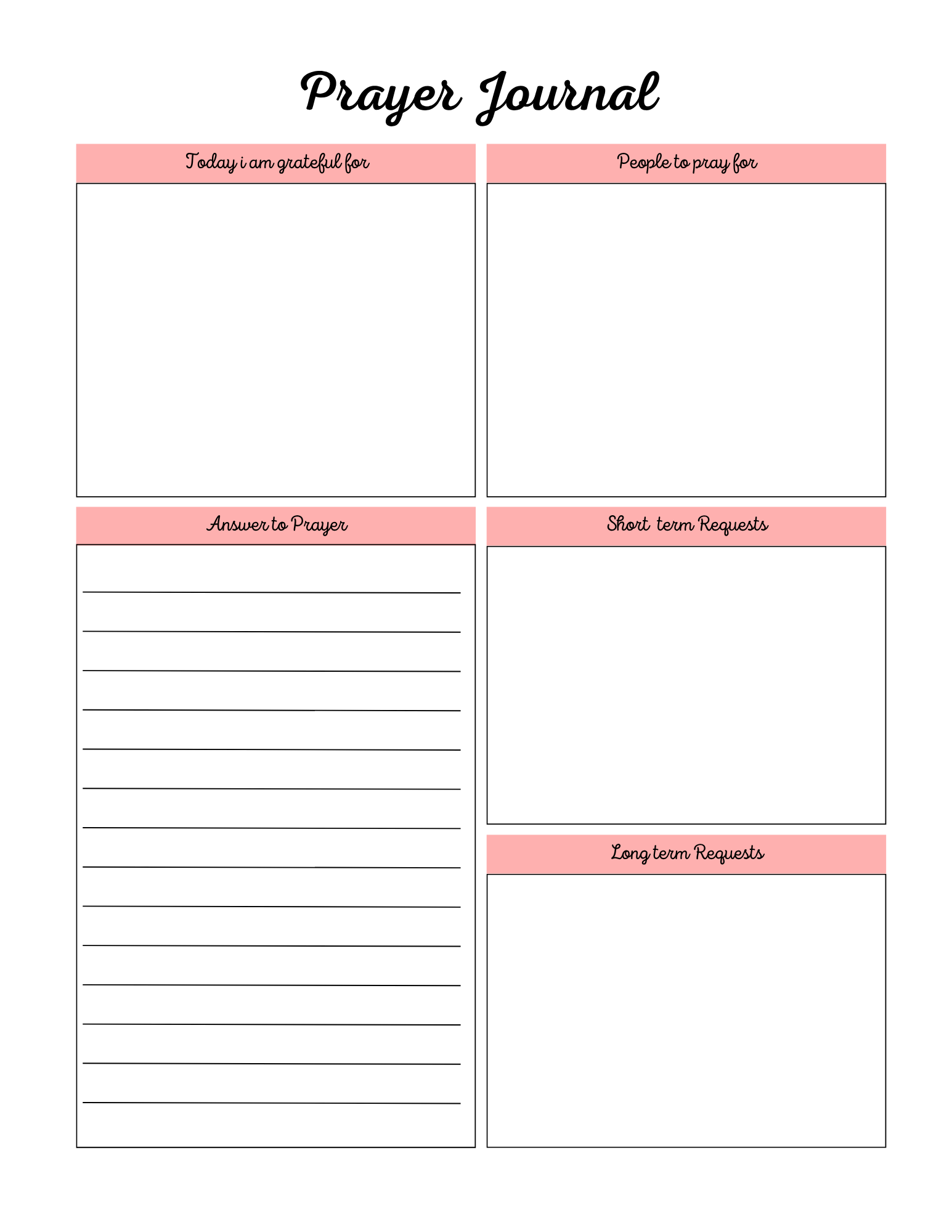Ultimate Prayer Journal – Printable & Digital Faith Planner