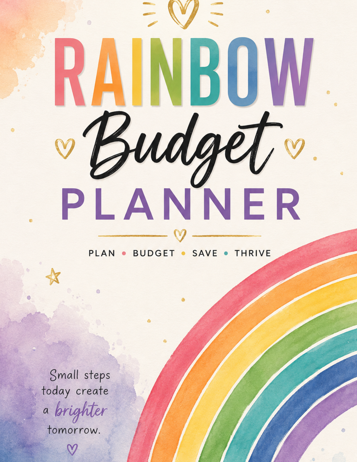 Rainbow Budget Planner-Digital Download