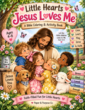 Little Hearts Jesus Loves Me Coloring Book-Paperback
