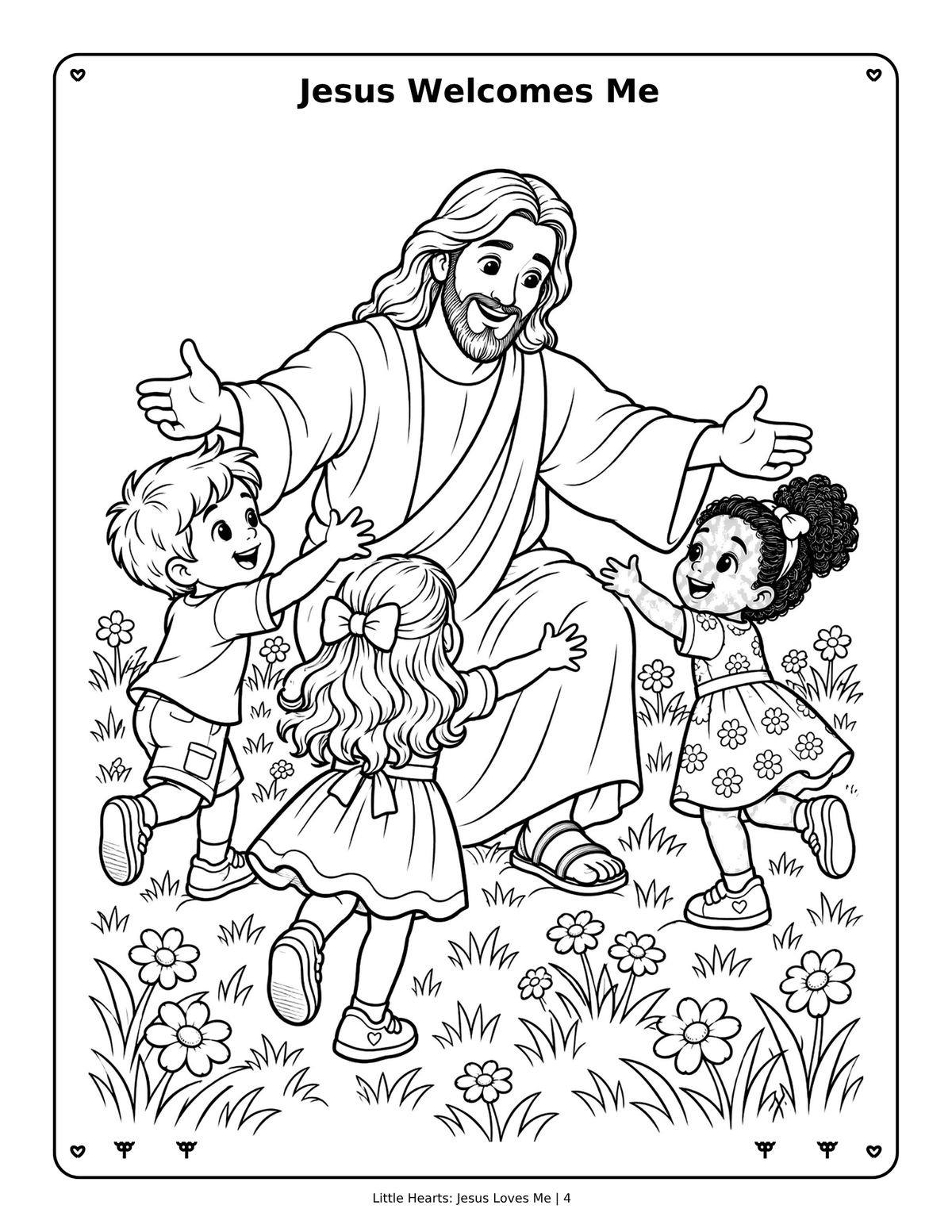 Little Hearts Big Faith Coloring Book-Paperback
