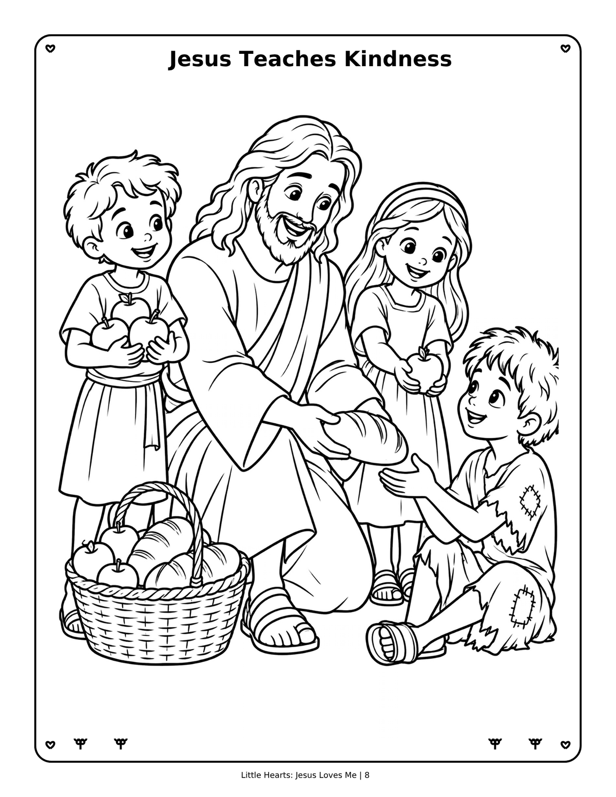 Little Hearts Big Faith Coloring Book-Paperback