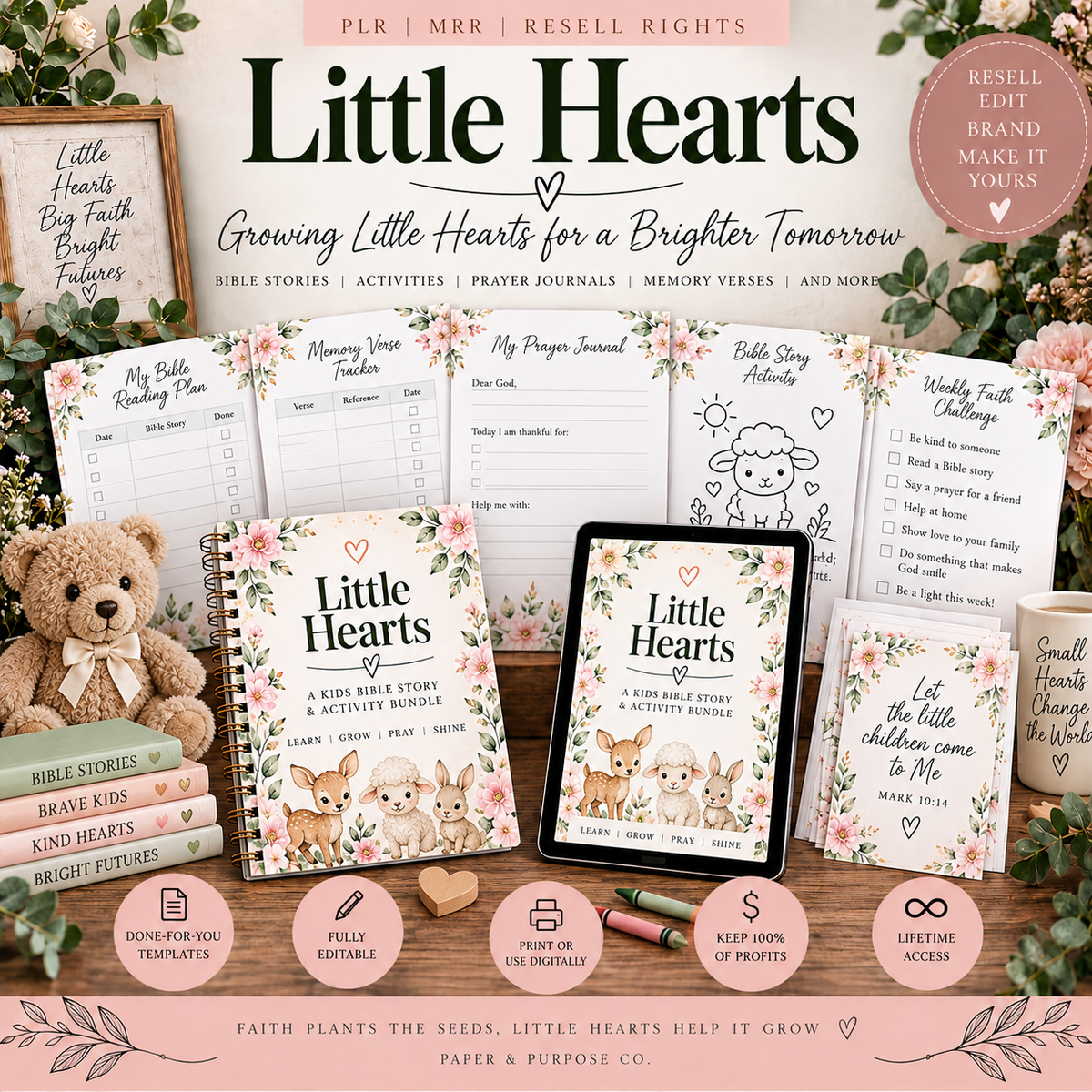 Little Hearts: Kids bible Story & Activity MRR Bundle