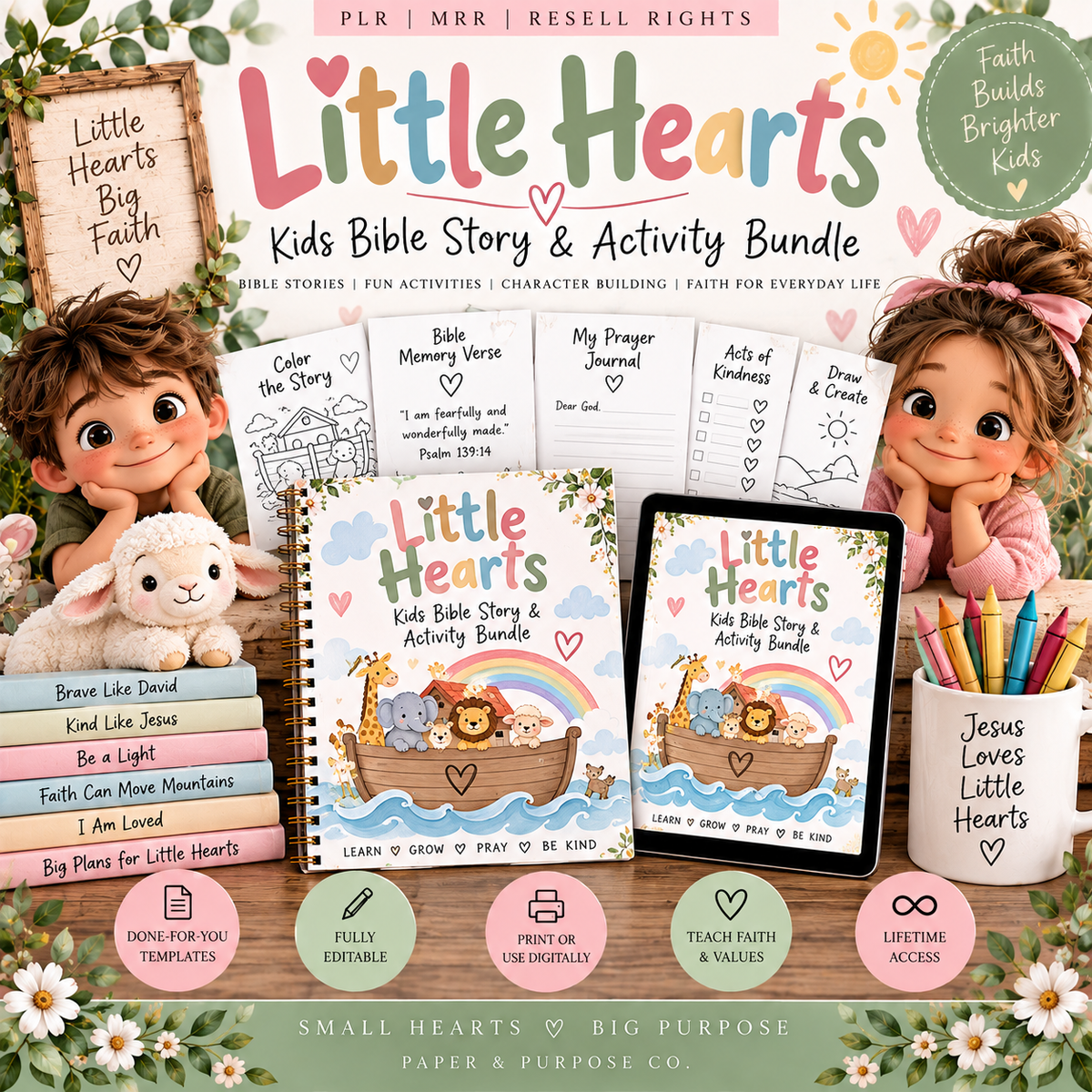 Little Hearts: Kids bible Story & Activity MRR Bundle