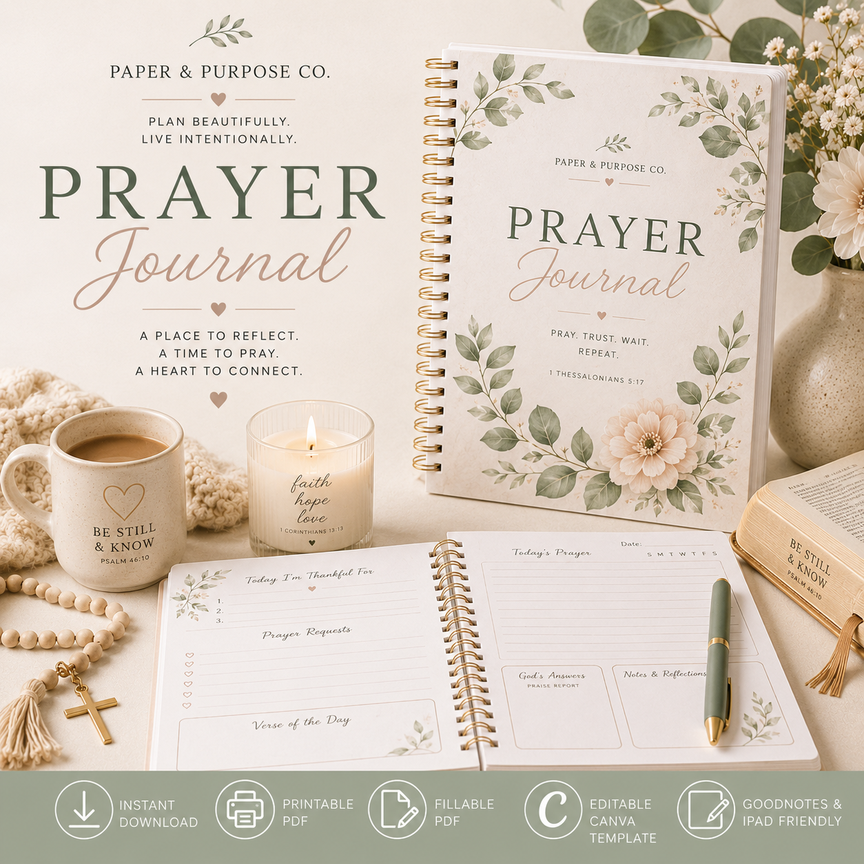 Ultimate Prayer Journal – Printable & Digital Faith Planner